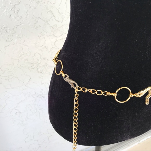 Vintage Anne Klein Running Horse Links Belt - Picture 5 of 5